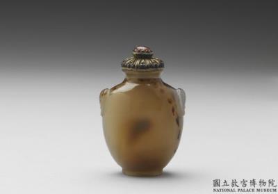 图片[2]-Agate snuff bottle with beast-head shoulder-ring design, Qing dynasty, 18th century-China Archive